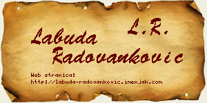Labuda Radovanković vizit kartica